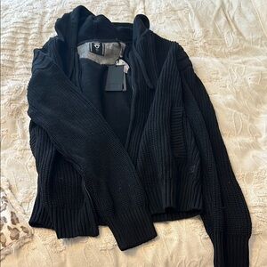 Black Women's Sweater, zip up